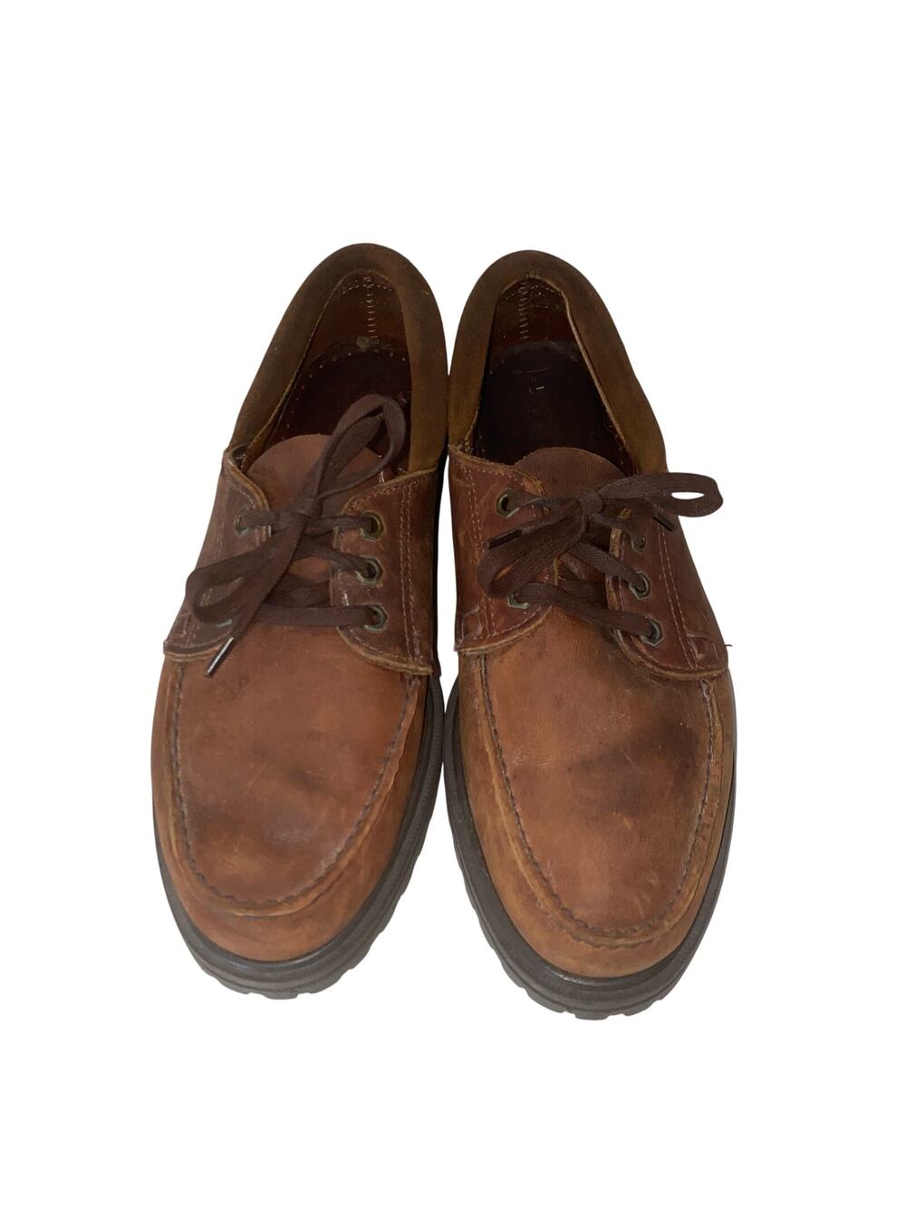 Eastland USA Made Leather Moc Toe Oxford Shoes Men’s 10.5D Brown Workwear preppy